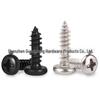 Cross Pan Head BA2.3 M2.6 M3 Self-Tapping Screws, Nickel-Plated Carbon Steel, Black Pointed Tail, Sizes 5/6/8/10.