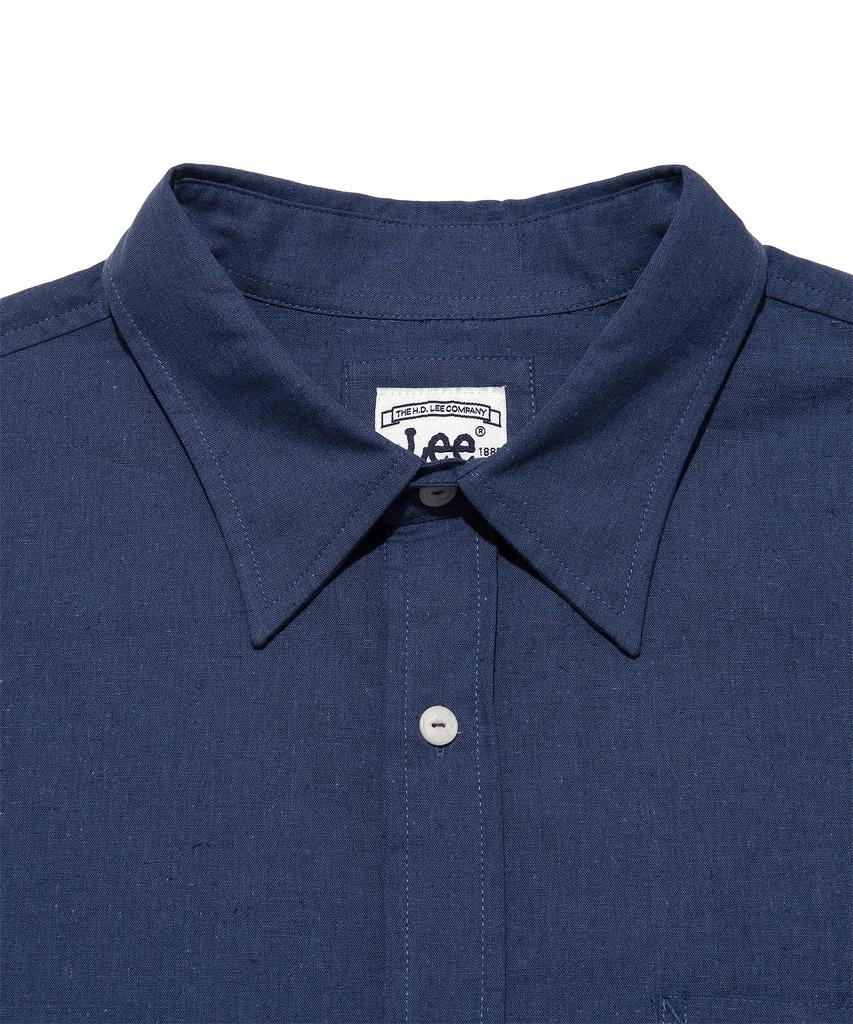 LEE Loco Pocket Linen Shirt Blue