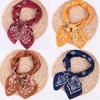 Lenço Pashmina Quadrado de Seda Estampado para Mulheres 70cm*70cm Xale Decorativo Faixa de Cabeça Moda Versátil Acessório de Cabeça Lenço Quadrado para Vestuário