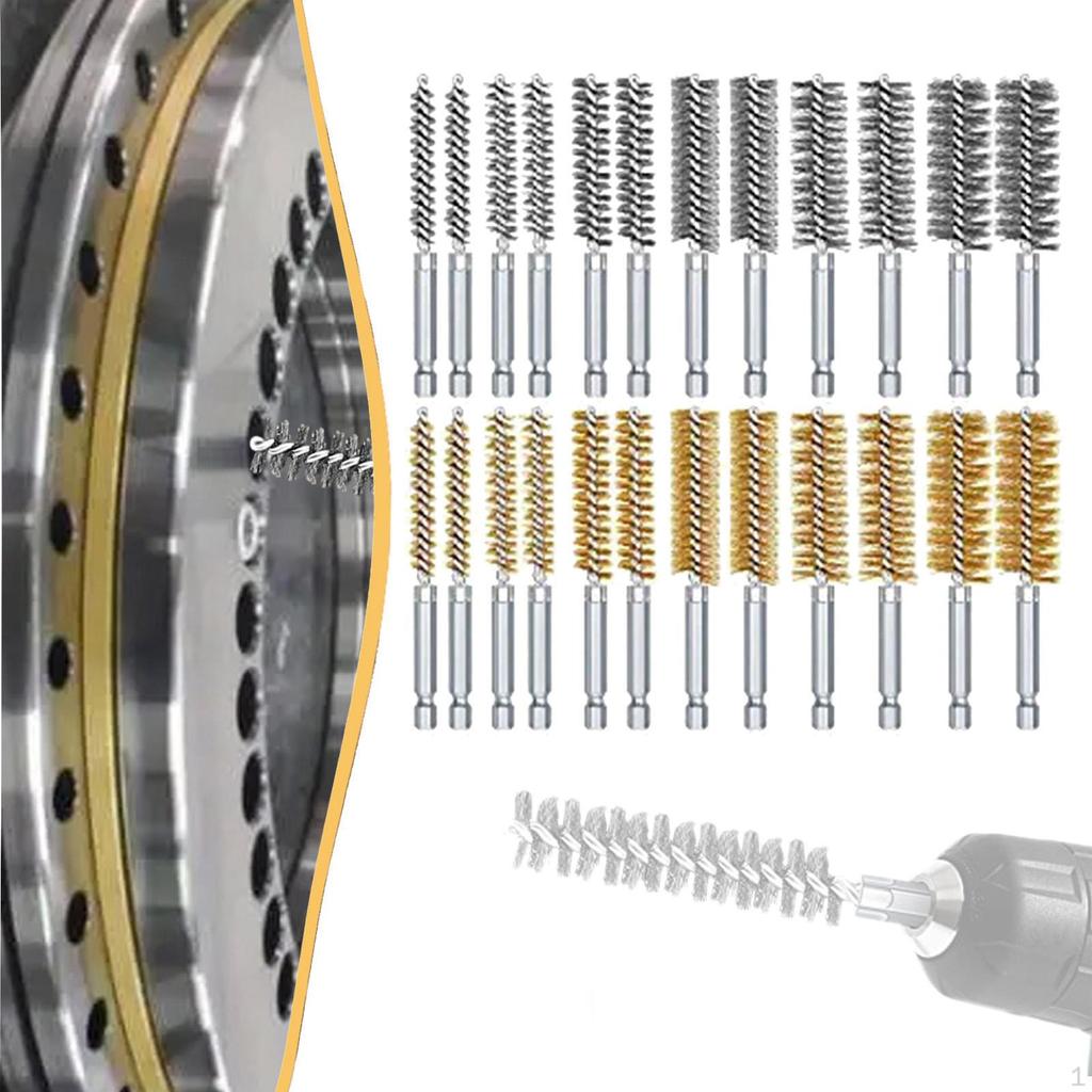 Bore Cleaning Brushes Tube Tools for Bearings Cylinders Power 12PCS