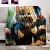 Cute Throw Blankets Girls Purple Blanket for Adults Kids Cat Throw Blanket for Bed Couch Living Room