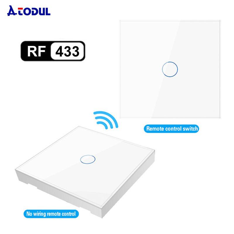 Wireless RF433 Touch Remote Control Switch - Single to Dual Control Converter