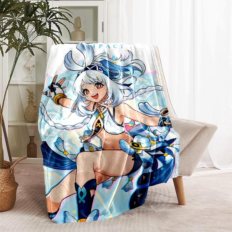 1pc Blanket - Genshin Impact characters Print Design, Lightweight Blanket for Sofa, Bed- Soft &Warm, Gift for All Seasons