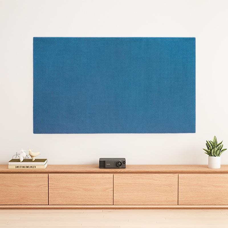 1pcs Solid Color Grid Elastic Wrap for Convenient and Breathable TV Cover Desktop Wall Mounted Monitor Cover Cloth Dustproof and Sunscreen Covers