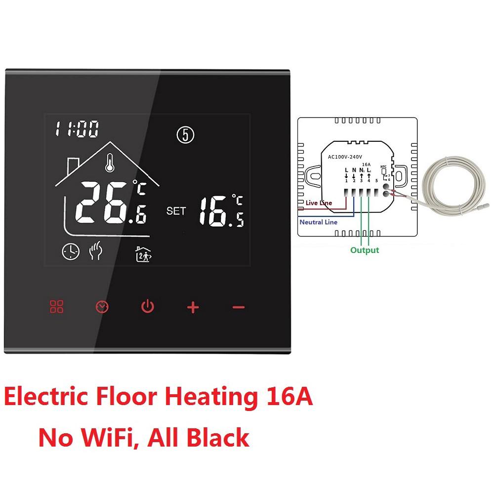 M4A Tuya Smart Thermostat Wifi Optional for Water & Electric Floor Heating Voice Control with Alexa Google Home & Touch Display