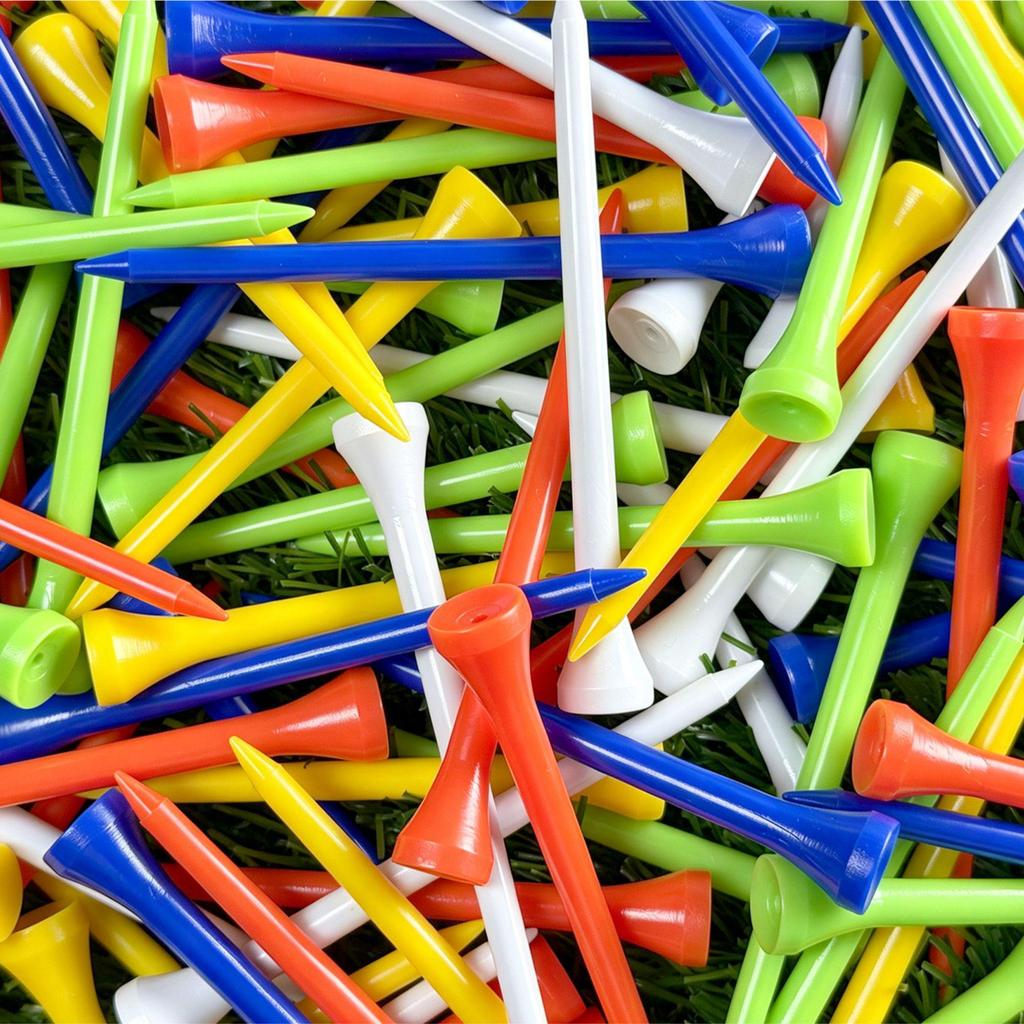 Multi-color Durable Impact-Resistant Plastic Golf Tees