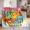 Custom 1pc Pikachu Power Energy Burst Blanket, Soft And Comfortable Blanket, Casual Warm, Camping Travel Blanket, Birthday Gift Q91367
