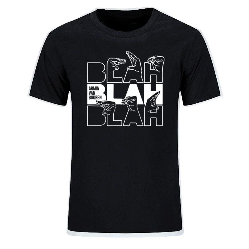 Abbigliamento Armn Van Buuren Blah T Shirt Fan di Musica Trance Fresca Casual T Shirt DJ Manica Corta Tee Abbigliamento Uomo Magliette