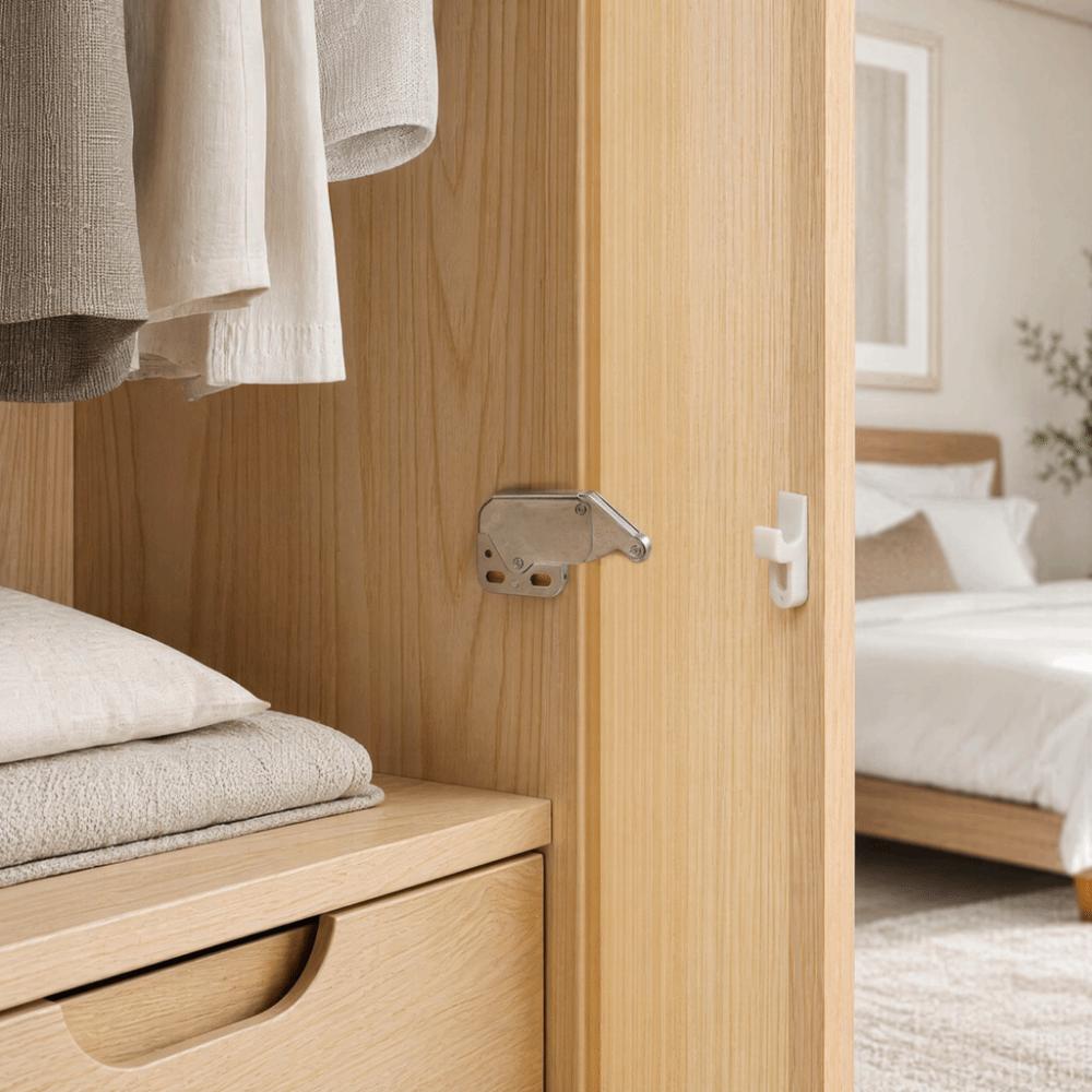 Hidden Push To Open Latch Soft Close Touch Catch Lock Mini Cabinet Door Latch  Furniture