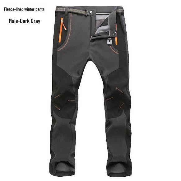 Pantaloni Softshell Unisex pentru Exterior, Rezistenți la Vânt, Călduroși, pentru Drumeții - Impermeabili, Respirabili, cu Fleece, pentru Toamnă și Iarnă