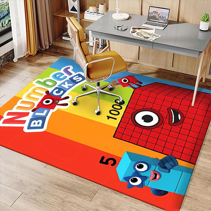 Tappeto Assorbente Lavabile Stampato Numberblocks, Tappetini Antiscivolo per Bagno, Tappeti da Cucina, Tappetino Yoga, Ingresso Soggiorno, Tappeti da Campeggio Picnic