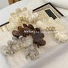 Elegant Large Petal Acetate Hair Clip for Women - New 2024 Semi-Arc Shark Clip Hair Accessory
