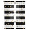 Black White Stripes Golden Dots Tulle Sheer Curtains for Living Room Kitchen Bedroom Voile Hanging Window Drapes