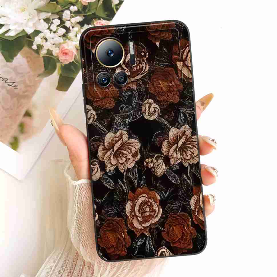 For Infinix Note 12 VIP Case Cute Cat Cartoon Flower Silicone Cover For Infinix Note12 VIP 12 Vip X672 6.7" Phone Cases Coque