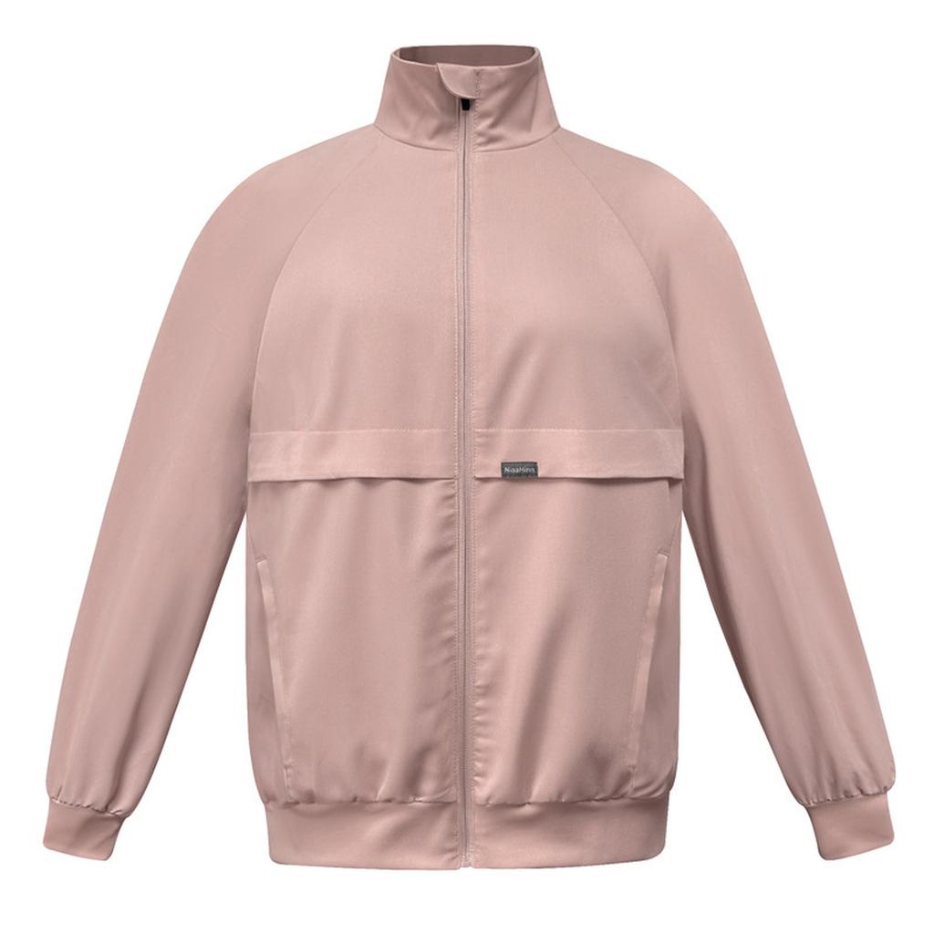 Men's And Women's Solid Color Thick Long Sleeved Jacket With Stand Up Collar Pocket Nurse's Clothing Protective Worker's Clothing Jacket