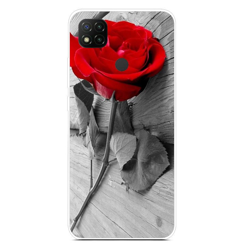 Cute Art Line Daisy Case For Xiaomi Redmi 9C Phone Case Slim Tpu Back Cover For Xiaomi Redmi 9C 9 C NFC Funda PocoC3 Soft Bumper