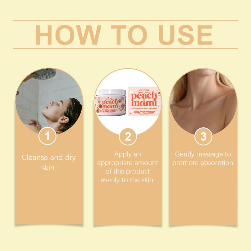 Oceaura Family Hand Skincare Creams Keeps Brightening Improves Sagging Nourish Dryness Day Night Peach Body Moisturizing Cream one size