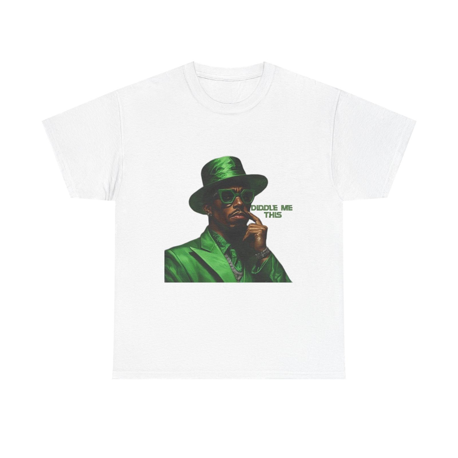Meme-Inspired Unisex Heavy Cotton Tee, Funny T-Shirt Mens Womens Tees Top, Diddle Me This Shirt XL