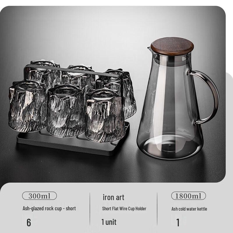 Chixing Vintage Embossed Glacier Glassware Set