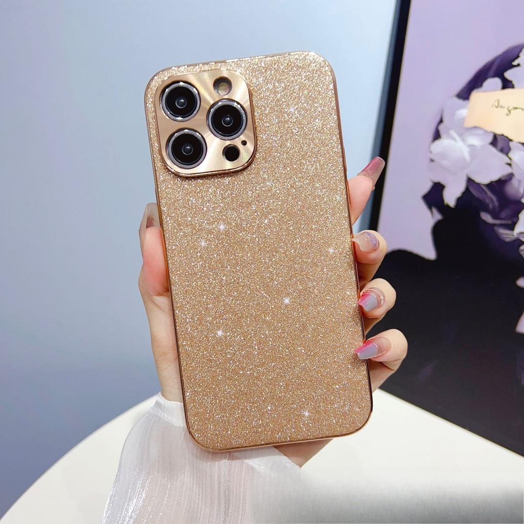 Galvanisiertes Stern Diamant Glitzerpulver ist geeignet für iPhone15 Hülle, Apple 14pro Vollabdeckung Sturzsicher 11 Mode Max