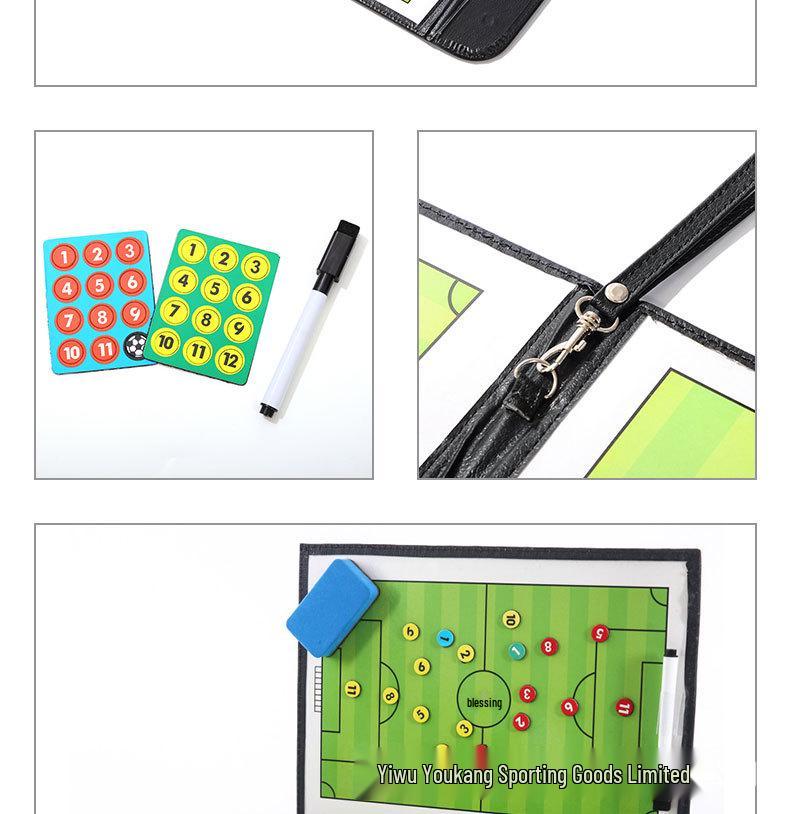 Foldable Leather Soccer Tactics Board for Professional Coaches - 2.5x Discount Promo