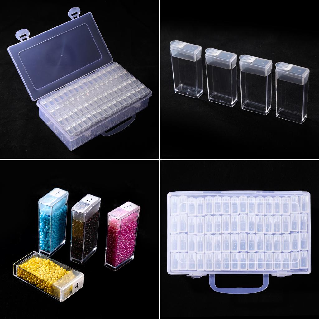 Label Stickers Diy Art Craft Jewelry Nail Art Storage Containers Transparent Mini Plastic Diamond Painting Boxes