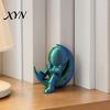 Office Desk Astronaut Figurine 3D Printed Moon Figurine, Sitting on Crescent Spaceman Ornament Statue, Desktop Decoration for Home Bookshelf Mini