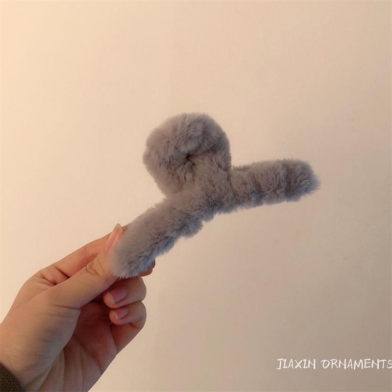

Autumn/Winter Plush Fluffy Hair Claw Clip - Cute, Large, Updo Shark Clip for Women