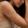 Geometrische Linie Spirale Wicklung Öffnung Armreif Armbänder Für Frauen Männer Minimalistisch Punk Arm Bangle Mode Statement Körperschmuck