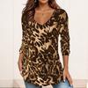 Ladies V Neck Loose Long Sleeve Tunic Plus Size Tops For Urban Shopping Casual Outfits