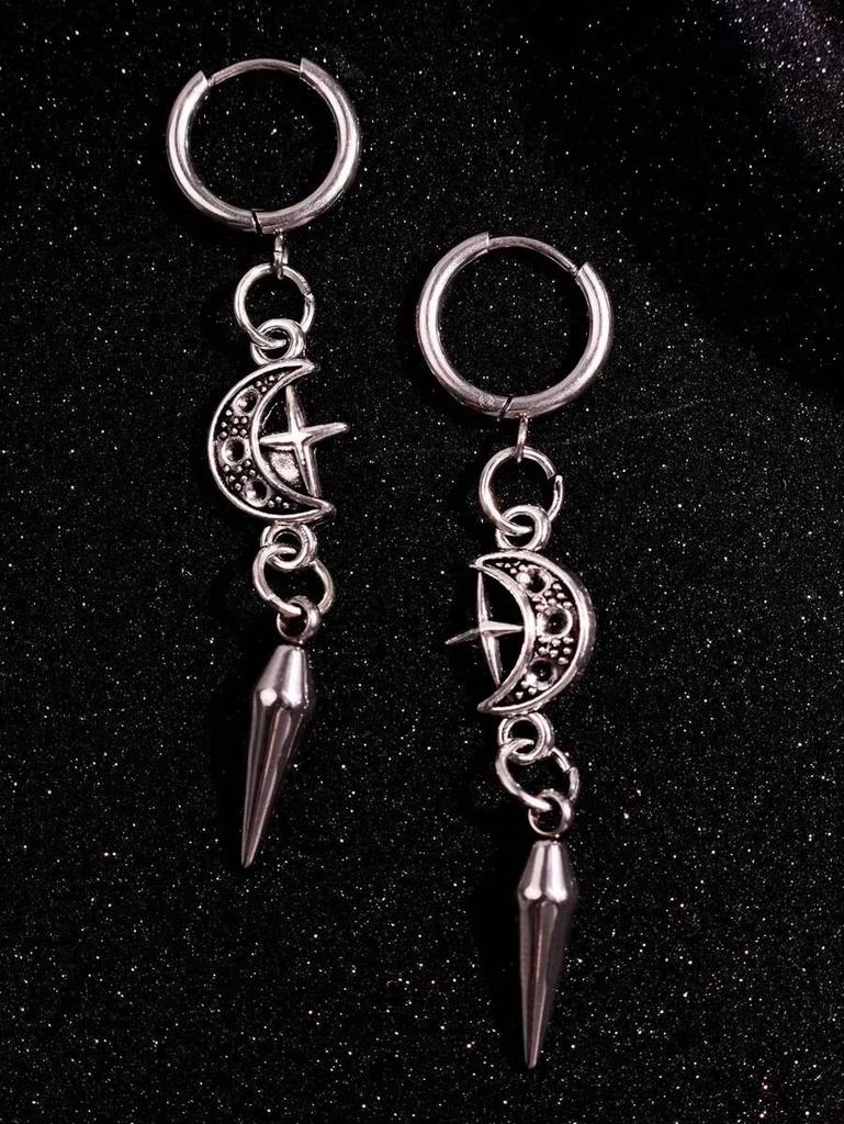 Classic Star Earrings | Grunge Jewelry Hypoallergenic Y2k Goth Edgy Alt Fairy Punk Aesthetic Dangly Chunky Coquette Minimalist