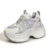 Fashion 10CM New Style Women High Platform Dad Shoes Thick Bottom Spring Autumn Breathable Mesh Sports Shoes Comfortable Casual Sneakers