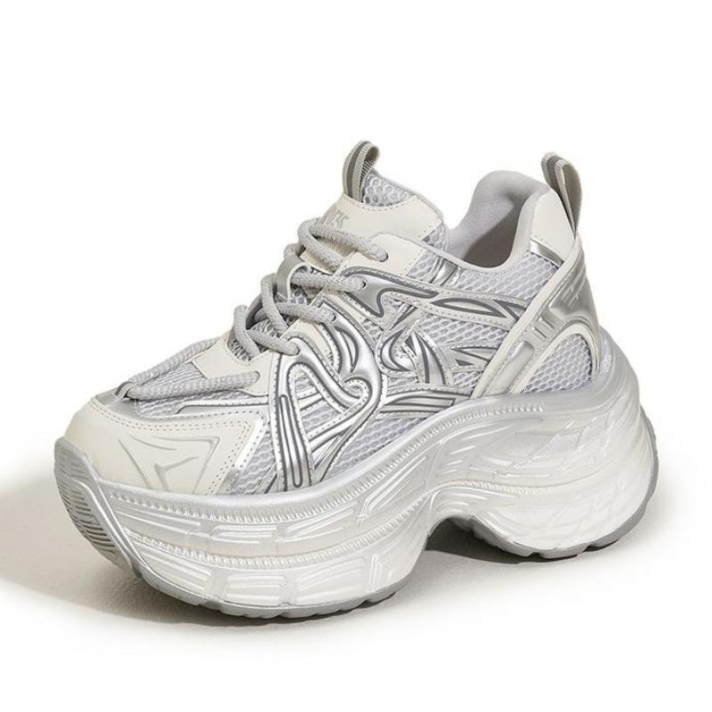 Fashion High Brand 10CM High Thick Bottom Shoes for Women Outdoor Sneakers Tide Trendy Breathable Mesh Ladies Wedges Platform Sneakers