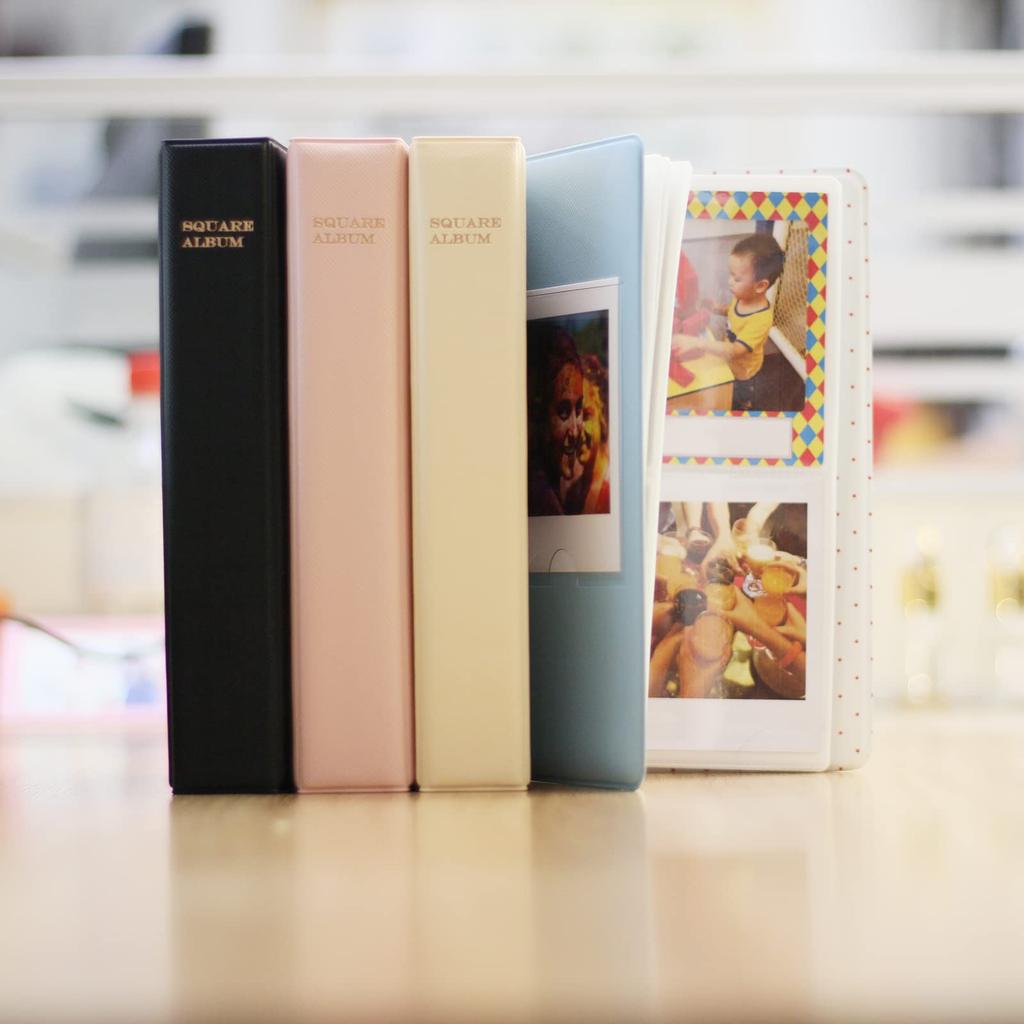 kinokoo Fujifilm Instax Mini Square Photo Album Compatible with Fujifilm Instax Mini Square Large holds 64 photos Stylish perfect as a birthday
