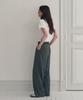 Deuloupisumeon Summer Double-Pleat Wide Slacks [Beige]