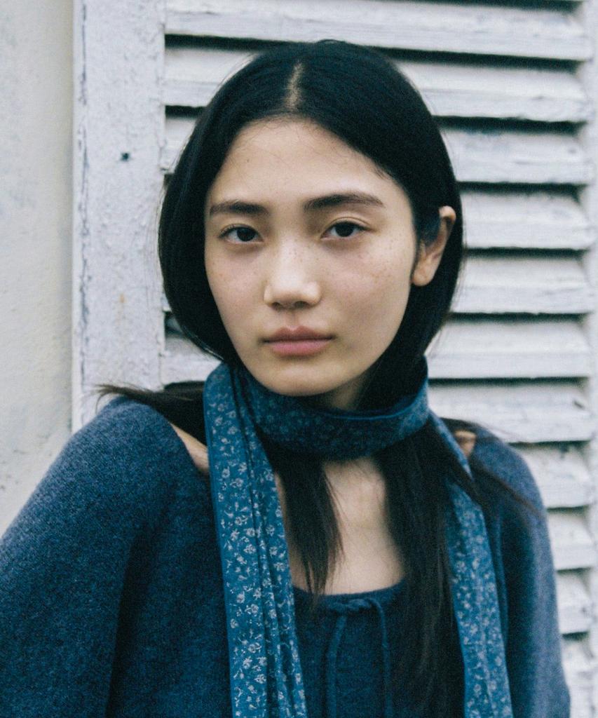 OHESHIO Soft Alpaca Layered U-Neck Knit, Lavender