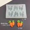 High Temperature Resistant Silicone Molds Mini Carrot Shape Cakes Molds Chocolate Candy Easter Cakes Baking Decoration Tools