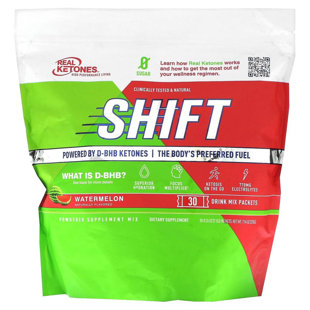 Shift, Watermelon, Drink Mix 30 Packets, 7.5G(0.26Oz) Each