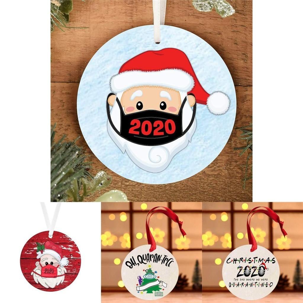 Delightful Personalised Lockdown Christmas Tree Ornament 2020 Quarantine Wooden Decor