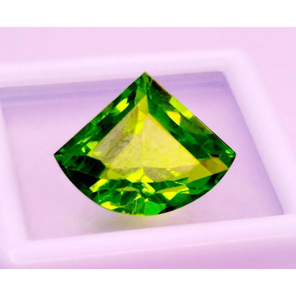 10-12 Ct Natural Green Peridot Fancy Cut Stunning Certified Loose Gemstone
