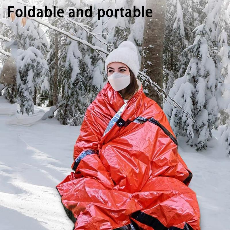Outdoor Pe Aluminum Foil Emergency Sleeping Bag Simple Cold Proof Disaster Relief Emergency Warm Bag Raincoat Tent Storage