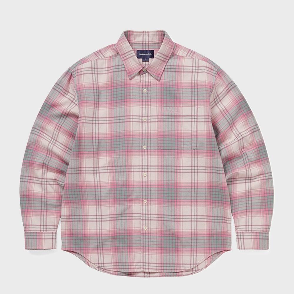 Эта Розовая Фланелевая Клетчатая Рубашка S