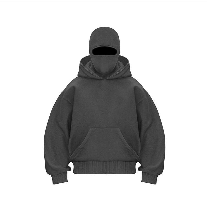 

DIY light board autumn ins new zipper hooded sweater jacket double hat masked sweater autumn couple light board XXXL