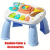 Baby Musical Activity Table Toy Early Educational Learning Piano Keyboard Steering Wheel Light Sound Infant Toddler Center