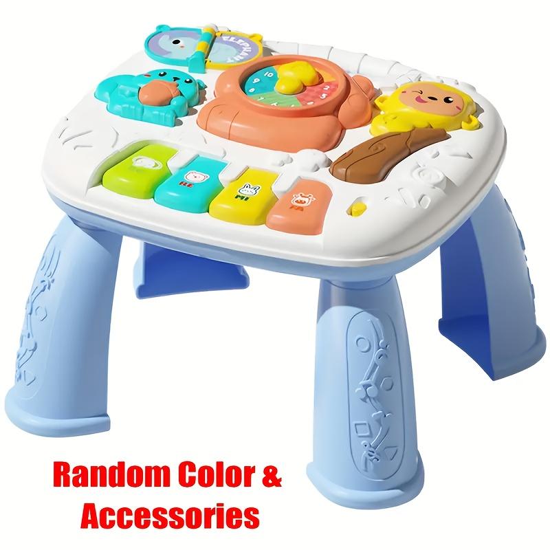 Baby Musical Activity Table Toy Early Educational Learning Piano Keyboard Steering Wheel Light Sound Infant Toddler Center