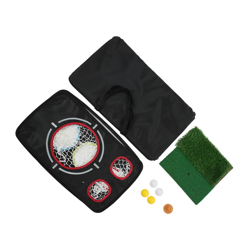 Portable Golf Training Chipping Net Double Sided Folding Target Hitting Practice Net Set
