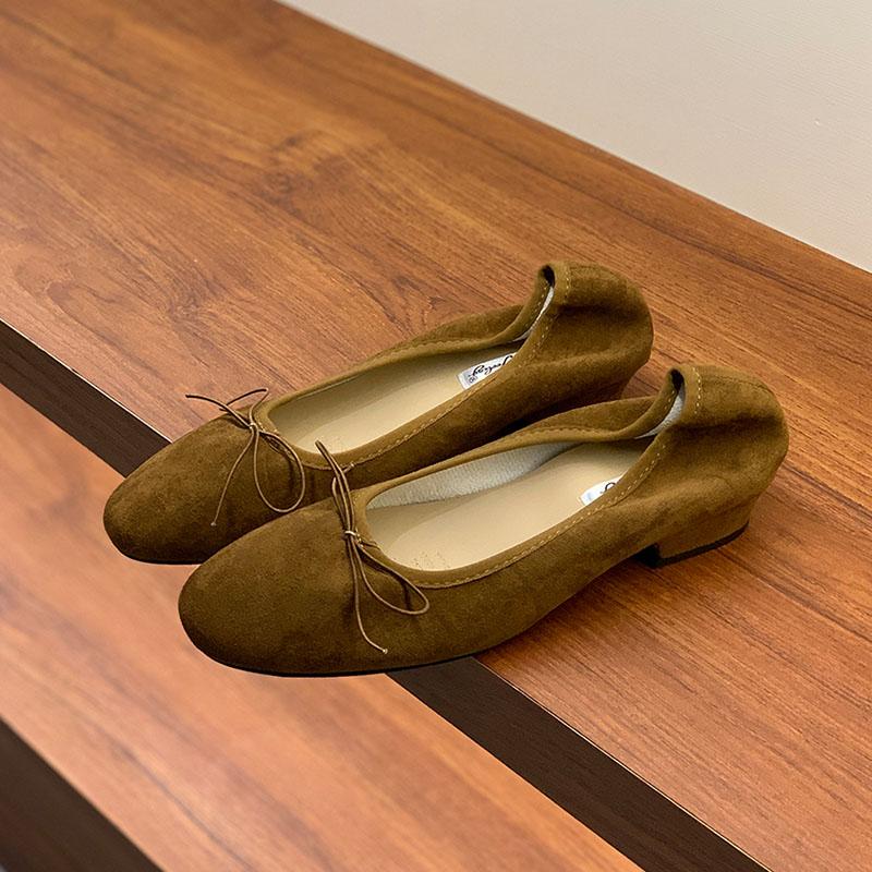 Mode 2025 Neue Damen Flache Damen Ballerinas Tanzschuhe mit niedrigem Absatz Schuhe Mode Runde Zehen Damen Flats Slipper