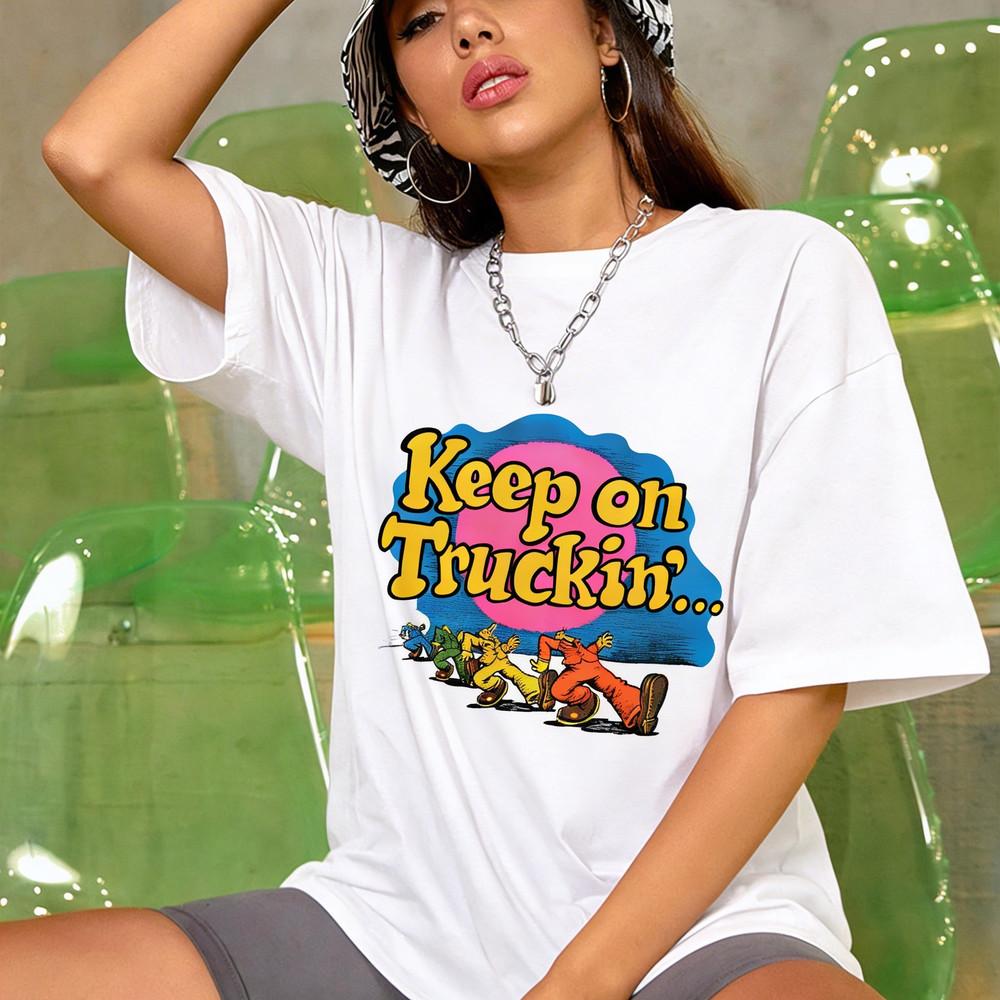 R Crumb 1960s Keep on Truckin Gift For Fan White T Shirt Full Size S5XL Unisex T-Shirt S