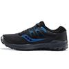 Fabric Cushioning Abrasion Resistant Breathable Support Low Top Running Shoes Men's Black Blue S20541-2