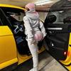 High Quality SynaWord American Loose Sweater Hoodie Sweatpants Y2K Men's and Women's Tide Couple Casual Suit Syna
